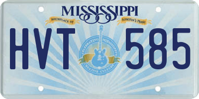 MS license plate HVT585