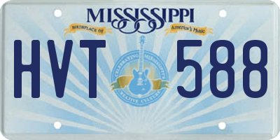 MS license plate HVT588