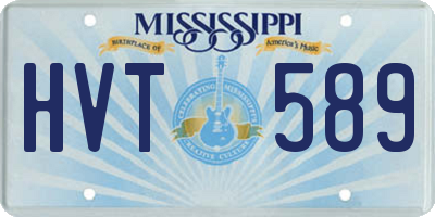 MS license plate HVT589