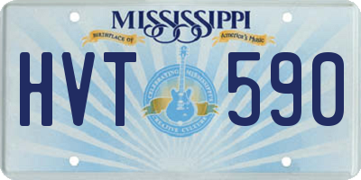 MS license plate HVT590