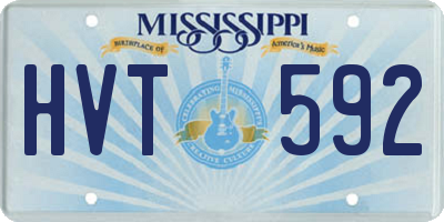 MS license plate HVT592