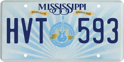 MS license plate HVT593