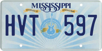 MS license plate HVT597