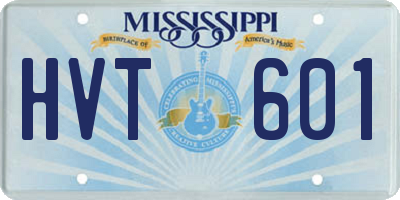 MS license plate HVT601