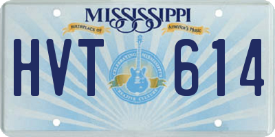 MS license plate HVT614