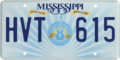 MS license plate HVT615
