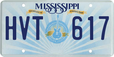 MS license plate HVT617