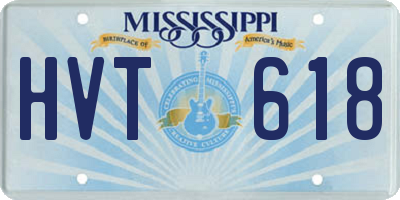 MS license plate HVT618