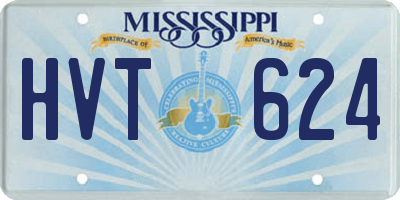 MS license plate HVT624