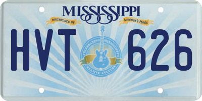 MS license plate HVT626