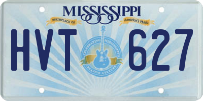 MS license plate HVT627