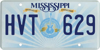 MS license plate HVT629