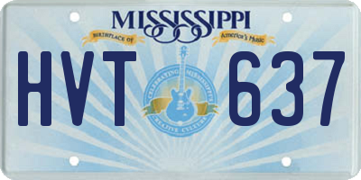 MS license plate HVT637