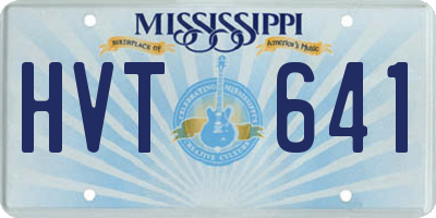 MS license plate HVT641