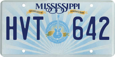 MS license plate HVT642