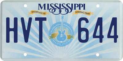 MS license plate HVT644
