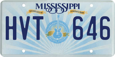 MS license plate HVT646