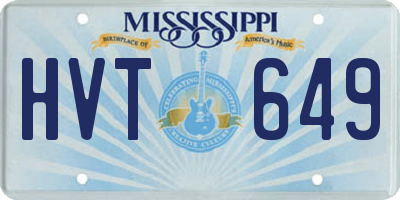 MS license plate HVT649
