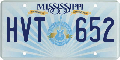 MS license plate HVT652