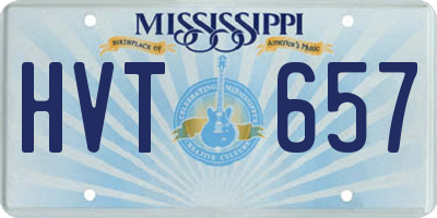 MS license plate HVT657