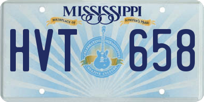 MS license plate HVT658
