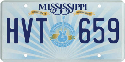 MS license plate HVT659