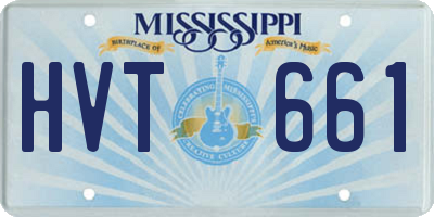 MS license plate HVT661