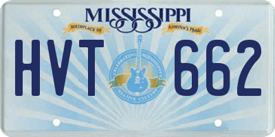 MS license plate HVT662