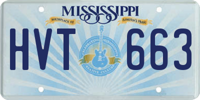 MS license plate HVT663