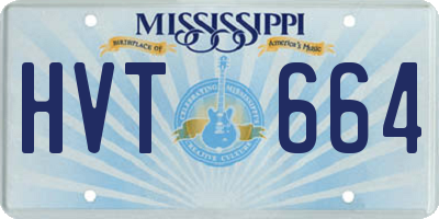 MS license plate HVT664