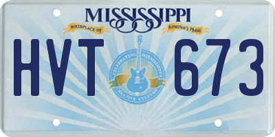 MS license plate HVT673