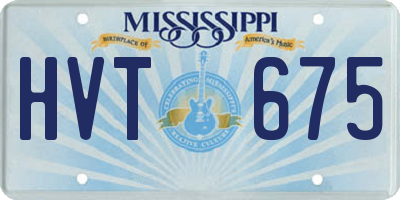 MS license plate HVT675