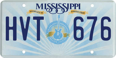 MS license plate HVT676