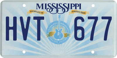 MS license plate HVT677