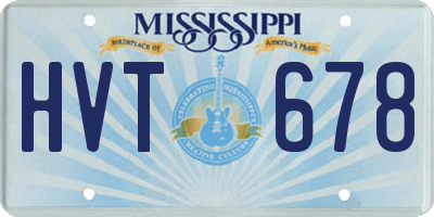 MS license plate HVT678