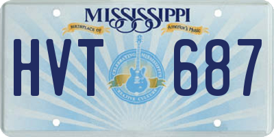 MS license plate HVT687