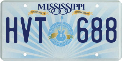 MS license plate HVT688