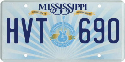MS license plate HVT690