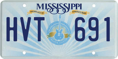 MS license plate HVT691