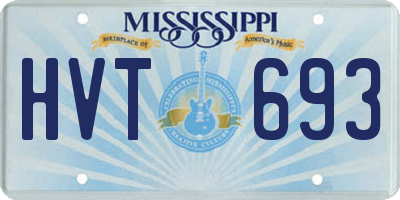 MS license plate HVT693