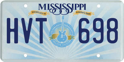 MS license plate HVT698