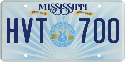 MS license plate HVT700