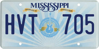 MS license plate HVT705