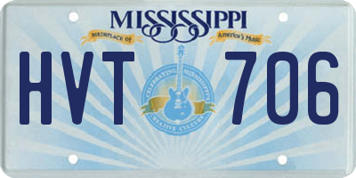 MS license plate HVT706