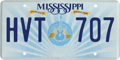 MS license plate HVT707