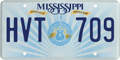 MS license plate HVT709
