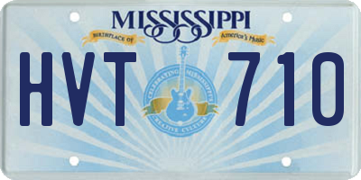 MS license plate HVT710