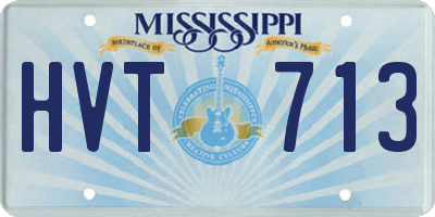 MS license plate HVT713