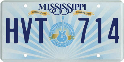MS license plate HVT714