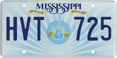 MS license plate HVT725